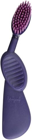 فرشاة Radius Flex ذات شعيرات ناعمة، فرشاة أسنان خالية من BPA ومقبولة من ADA مصممة لتحسين صحة اللثة وتقليل المشكلات - اليد اليمنى - أرجواني - عبوة من قطعة واحدة in Kuwait