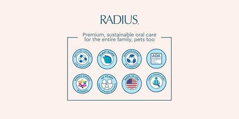 فرشاة Radius Flex ذات شعيرات ناعمة، فرشاة أسنان خالية من BPA ومقبولة من ADA مصممة لتحسين صحة اللثة وتقليل المشكلات - اليد اليمنى - أرجواني - عبوة من قطعة واحدة in Kuwait