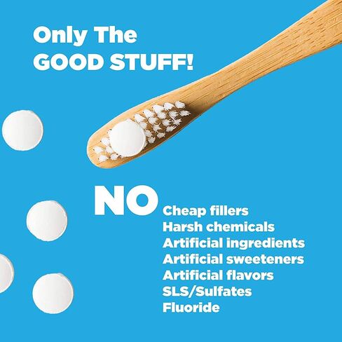 Chomp Super Whitening Toothpaste Tablets with 5% Nano Hydroxyapatite (nHA) – Fluoride Free Spearmint Toothpaste Tablets for Enamel Remineralization, Sensitive Teeth & Fresh Breath, 60 Count in Kuwait