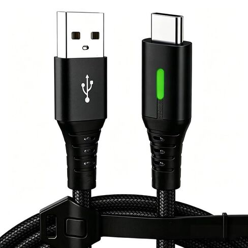 شحن سريع، كابل USB C شحن سريع 3.3 قدم/6.6 قدم نايلون مضفر، مزامنة بيانات سلك شاحن من النوع C، متوافق مع الهواتف الذكية اللوحية (أحمر، 2 متر = 6.6 قدم = 78.7 بوصة) in Kuwait