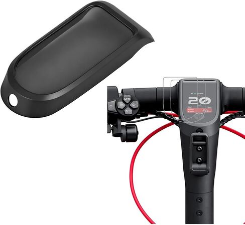 for Segway MAX G3 Electric Scooter Screen Protector (2pcs),Full Body Waterproof Silicone Shockproof Back Cover Protective Case, Compatible with Segway Ninebot MAX G3 Dashboard Display - Black in Kuwait