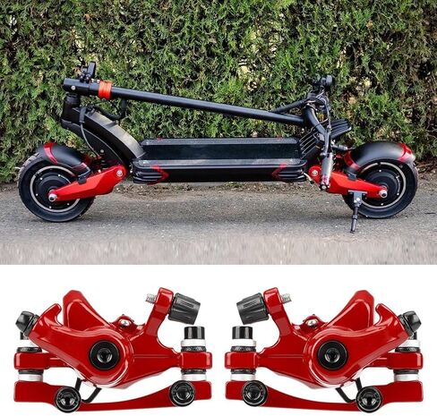 Aluminium Alloy Disc Brake for Dualtron Electric Scooter, Right Side Front/Rear Caliper, Red Replacement Part(Right Rear) in Kuwait