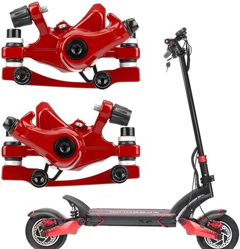 Aluminium Alloy Disc Brake for Dualtron Electric Scooter, Right Side Front/Rear Caliper, Red Replacement Part(Right Rear) in Kuwait