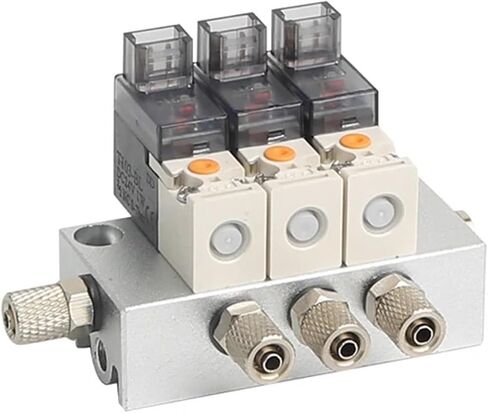 12V 24V 220V Miniature Pneumatic Solenoid Valve Combination Positive Pressure Negative Pressures Use 2/3 Way NC Valves 1Pcs(101-220V-4) in Saudi Arabia