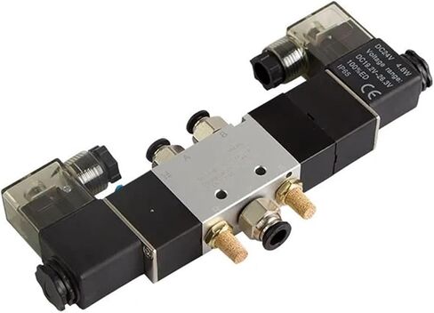 4V130C-06 4V230E-08 4V330P-10 4V430C-15 هوائي 5 اتجاهات مركز إغلاق صمام الملف اللولبي للهواء كتلة لوحة متعددةAC220V DC24V 1 قطعة (4V130P-06 AC220V) in Kuwait