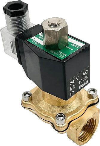 1-1/4 Inch Brass Solenoid Valve Normally Open 24V 12V 220V 110V Water/Gas Valves 1Pcs(NPT_24VAC) in Kuwait