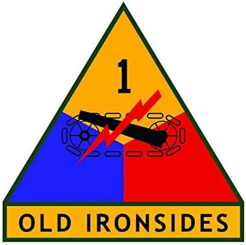 1st Armored Division Sticker Decal Self Adhesive Old Ironsides el paso Texas tx 1.25" Wide in Kuwait