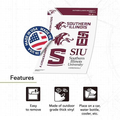 ملصق جامعة صبار الصحراء جنوب إلينوي SIU Salukisr شارات الفينيل زجاجة مياه للكمبيوتر المحمول ورقة قصاصات السيارة T2 (النوع 2-4) in Kuwait