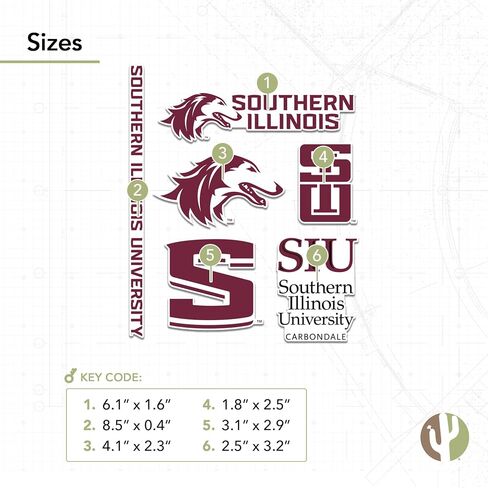 ملصق جامعة صبار الصحراء جنوب إلينوي SIU Salukisr شارات الفينيل زجاجة مياه للكمبيوتر المحمول ورقة قصاصات السيارة T2 (النوع 2-4) in Kuwait