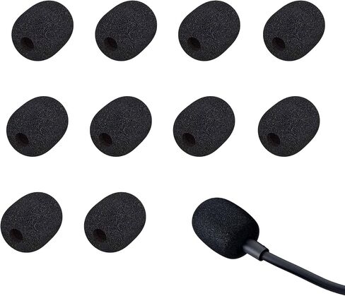 Headset Mic Cover Replacement Microphone Windscreen for Headphones(10 Pack) | Foam Mic Cover, Pop Filter for BlueParrott B250 B350 B450 B550 B650 S450 Turtle Beach Recon 50 Razer BlackShark V2 X Headsets in Kuwait