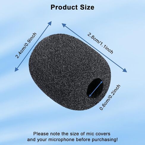 Headset Mic Cover Replacement Microphone Windscreen for Headphones(10 Pack) | Foam Mic Cover, Pop Filter for BlueParrott B250 B350 B450 B550 B650 S450 Turtle Beach Recon 50 Razer BlackShark V2 X Headsets in Kuwait