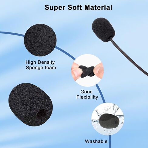 Headset Mic Cover Replacement Microphone Windscreen for Headphones(10 Pack) | Foam Mic Cover, Pop Filter for BlueParrott B250 B350 B450 B550 B650 S450 Turtle Beach Recon 50 Razer BlackShark V2 X Headsets in Kuwait