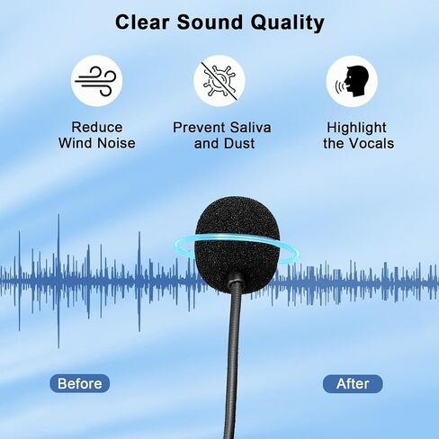Headset Mic Cover Replacement Microphone Windscreen for Headphones(10 Pack) | Foam Mic Cover, Pop Filter for BlueParrott B250 B350 B450 B550 B650 S450 Turtle Beach Recon 50 Razer BlackShark V2 X Headsets in Kuwait
