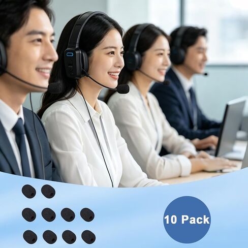 Headset Mic Cover Replacement Microphone Windscreen for Headphones(10 Pack) | Foam Mic Cover, Pop Filter for BlueParrott B250 B350 B450 B550 B650 S450 Turtle Beach Recon 50 Razer BlackShark V2 X Headsets in Kuwait