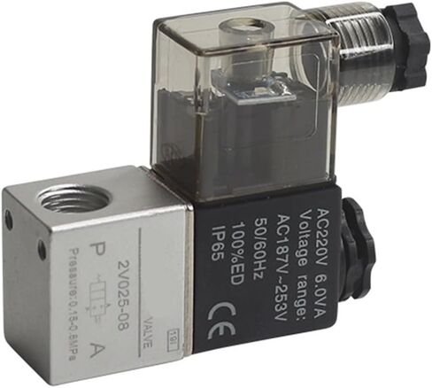 2V025-08 Dc12v 24v 220v Pneumatic Air Solenoid Valve 2 Position 2-Port Normally Closed Magnetic 1Pcs(2V025-3F) in Kuwait