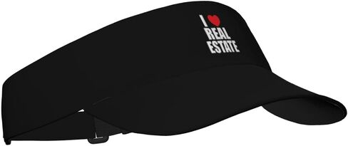 Love Real Estate Sunscreen Visor Hat for Women Men Empty Top Tennis Baseball Cap Black Cool Funny Sun Caps Adjustable Golf Hats in Kuwait