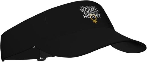 Well Behaved Women Rarely Make History Sunscreen Visor Hat for Women Men Empty Top Tennis Baseball Cap Black Cool Funny Sun Caps Adjustable Golf Hats in Kuwait