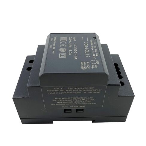 محول DDR-60L-12 بقدرة 60 وات DIN Rail DC-DC، وحدة إمداد طاقة معزولة من 18-75 فولت إلى 12 فولت 5 أمبير، مفتاح منظم الجهد من الدرجة الصناعية in Kuwait