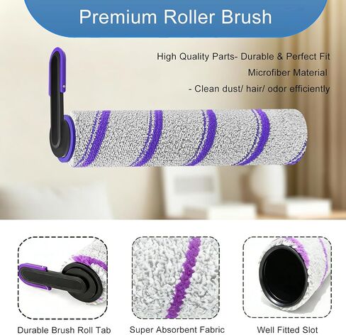 Replacement Parts Accessories Kit Compatible with Narwal S30 Pro Cordless Wet Dry Vacuum Cleaner, 3 Roller Brushes, 4 HEPA Filters, 1 Cleaning Brush in Kuwait