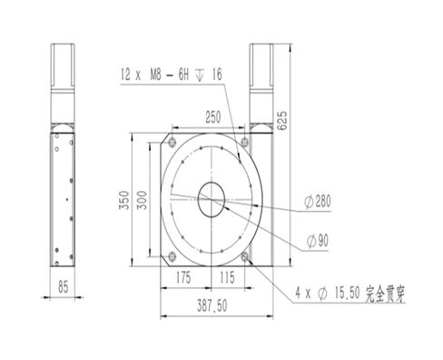 Optical CNC-Controlled Industrial Hollow Electric Precision Turntable Rotation Platform Y100RA350 in Saudi Arabia