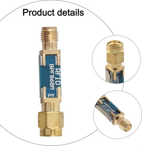 868MHz SAW Bandpass Filter 2MHz Bandwidth Low Loss for SMA Interface For RFID Receivers And For LoRa IoT EU Nodes Signal Noise Reduction in Kuwait