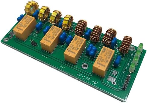 مرشح تمرير منخفض HF 3.5 ميجا هرتز - 30 ميجا هرتز 100 وات لأجهزة الراديو ذات الموجات القصيرة مع تبديل النطاق اليدوي وتبديد الحرارة العالي in Kuwait