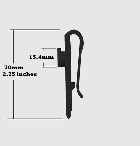 Belt Clip (Black), for Honeywell Datamax Intermec Printers, ABS Plastic, 3x1.25x1 Inch in Saudi Arabia