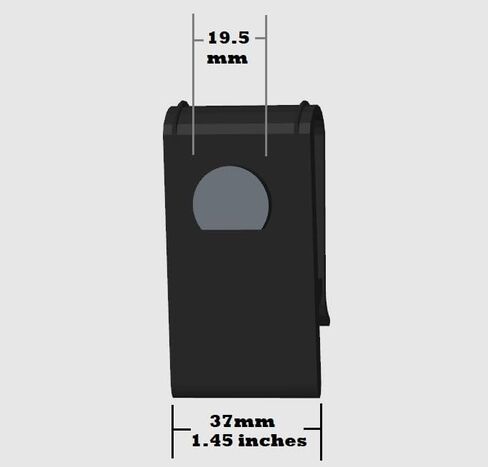 Belt Clip (Black), for Honeywell Datamax Intermec Printers, ABS Plastic, 3x1.25x1 Inch in Saudi Arabia