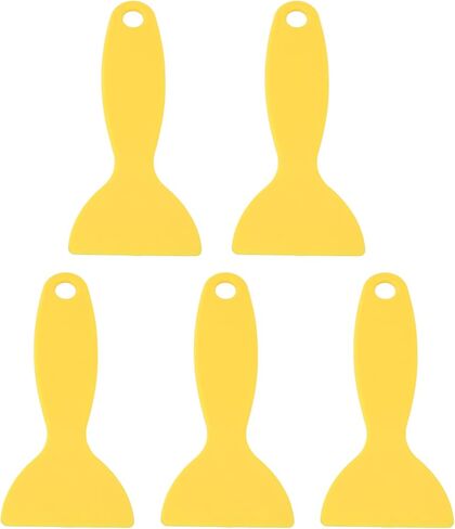 Flexible 3D Printer Spatula, DLP Resin Cleaning Tool, Reusable Plastic Scraper with Rounded Head, Yellow, PVC, for Printers With Hanging Hole in Kuwait
