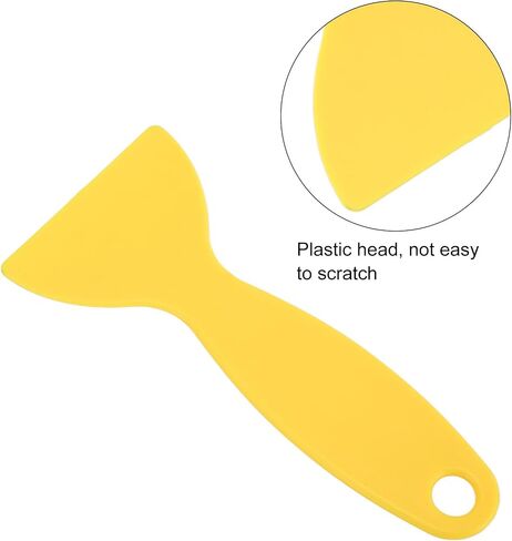 Flexible 3D Printer Spatula, DLP Resin Cleaning Tool, Reusable Plastic Scraper with Rounded Head, Yellow, PVC, for Printers With Hanging Hole in Kuwait