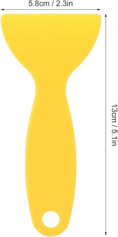 Flexible 3D Printer Spatula, DLP Resin Cleaning Tool, Reusable Plastic Scraper with Rounded Head, Yellow, PVC, for Printers With Hanging Hole in Kuwait