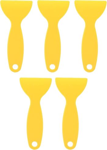 Flexible 3D Printer Spatula, DLP Resin Cleaning Tool, Reusable Plastic Scraper with Rounded Head, Yellow, PVC, for Printers With Hanging Hole in Kuwait