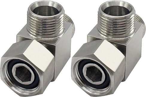 Beduan Stainless Steel 3/8 Compression Tee Fitting 3/8 COMP Female Inlet to 3/8 COMP Male Outlet Angle Stop Water Line Splitter (Pack of 2) in Kuwait