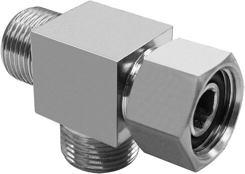 Beduan Stainless Steel 3/8 Compression Tee Fitting 3/8 COMP Female Inlet to 3/8 COMP Male Outlet Angle Stop Water Line Splitter (Pack of 2) in Kuwait