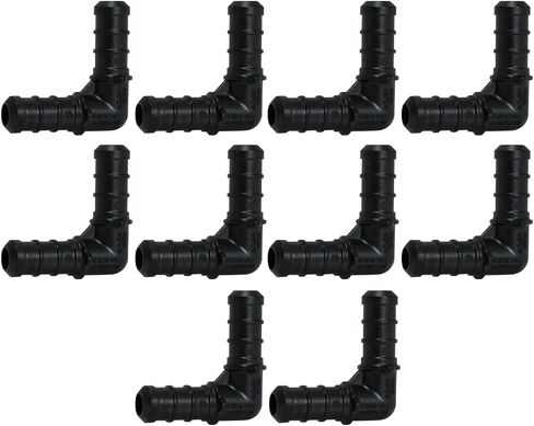 XFITTING 10 عبوات 3/8 بوصة PEX B تركيبات الكوع، بلاستيك، 400 رطل لكل بوصة مربعة، ANSI/NSF-61 وASSE 1061 معتمد in Kuwait