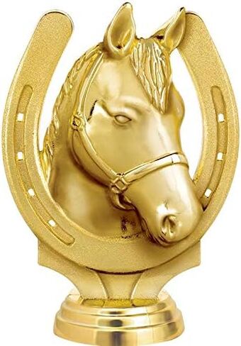 Crown Awards Horse Trophies, 7.25" Custom Horseshoes Trophy with 5 Lines of Free Engraving in Kuwait