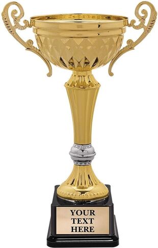 Crown Awards Gold Cup Trophies - 10 1/2" Manifest Metal Cup Trophy in Kuwait