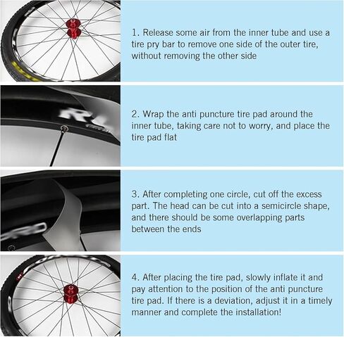 2 PCS Bicycle Tire Liner, 29" Puncture Proof Inner Tube Protector, Thin Anti-Flat Durable Tire Guard Pad, Universal for Most Bikes (Transparent) in Kuwait