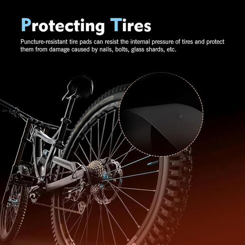 2 PCS Bicycle Tire Liner, 29" Puncture Proof Inner Tube Protector, Thin Anti-Flat Durable Tire Guard Pad, Universal for Most Bikes (Transparent) in Kuwait