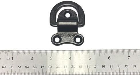 US STAINLESS Black Stainless Steel 316 Folding Pad Eye D Ring Tie Down 44mm x 51mm Marine Grade in Kuwait