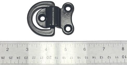 US STAINLESS Black Stainless Steel 316 Folding Pad Eye D Ring Tie Down 44mm x 51mm Marine Grade in Kuwait