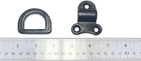 US STAINLESS Black Stainless Steel 316 Folding Pad Eye D Ring Tie Down 44mm x 51mm Marine Grade in Kuwait