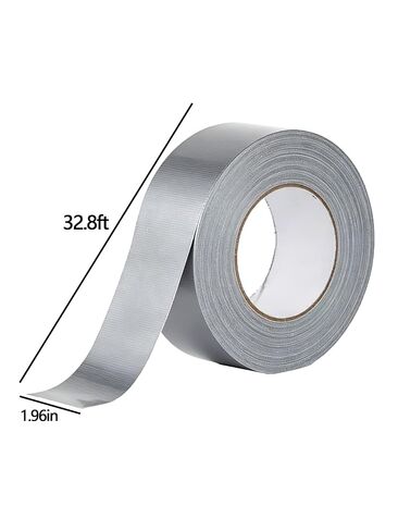1 Pack Heavy Duty Waterproof Silver Duct Tape -Mounting Tapes 1.96 Inch x 32.8 Ft Strong Adhesive No-Residue Multi-Purpose Tape for Industrial Sealing & Packing in Kuwait