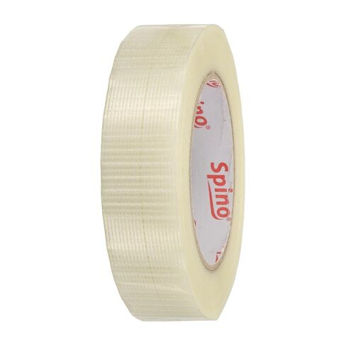 uxcell Filament Strapping Tape, 1 3/16 Inch x 54.7 Yards 5.9 Mil Heavy Duty Fiberglass Mesh Reinforced Packaging Clear Waterproof Adhesive Tape for Packaging, Moving, Home Use in Kuwait