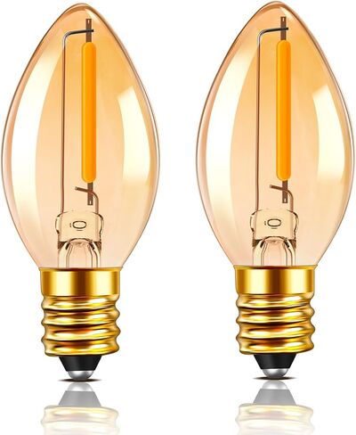 SCNNC E12 لمبة مصباح الملح 15W 120V لمبة إضاءة صغيرة ليلية E12 استبدال قاعدة الشمعدانات T22 200LM أبيض دافئ - 2 حزمة in Kuwait