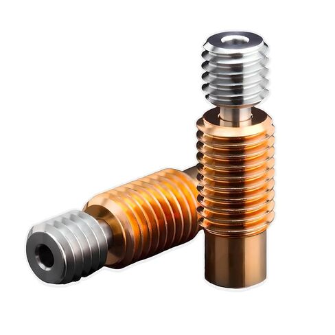 V6 Heatbreak، V6 BiMetal Heatbreak ترقية النحاس + سبائك التيتانيوم، V6 جميع المعادن ثنائية المعدن لكسر الحرارة V6 Volcano Hotend، كتلة سخان لPrusa i3 MK3/MK3S Heatbreak. (2PCS) in Kuwait