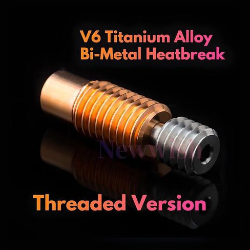 V6 Heatbreak، V6 BiMetal Heatbreak ترقية النحاس + سبائك التيتانيوم، V6 جميع المعادن ثنائية المعدن لكسر الحرارة V6 Volcano Hotend، كتلة سخان لPrusa i3 MK3/MK3S Heatbreak. (2PCS) in Kuwait