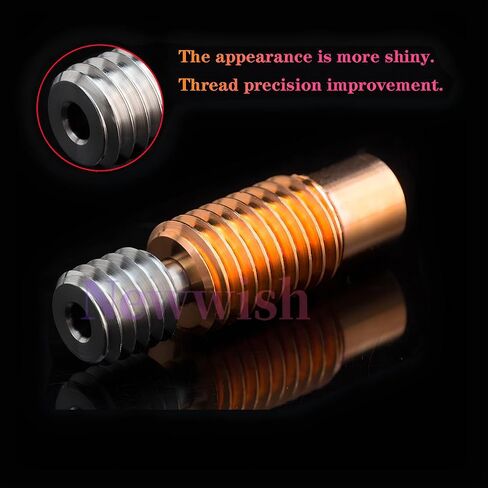 V6 Heatbreak، V6 BiMetal Heatbreak ترقية النحاس + سبائك التيتانيوم، V6 جميع المعادن ثنائية المعدن لكسر الحرارة V6 Volcano Hotend، كتلة سخان لPrusa i3 MK3/MK3S Heatbreak. (2PCS) in Kuwait