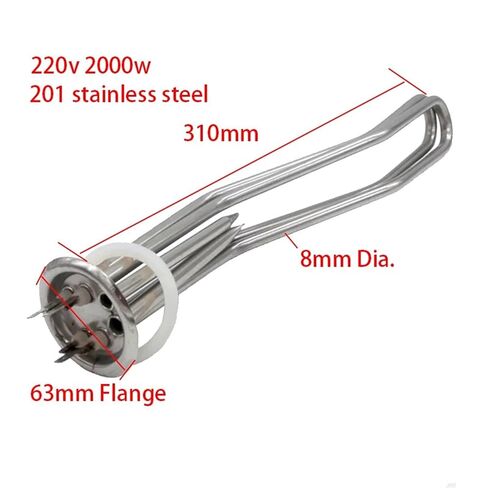 Element Heating 220V 2000W Electric Water Heater Heating Resistance Ten 201 Stainless Steel 63MM Flange Disc for Home Solar Water Tank in Kuwait