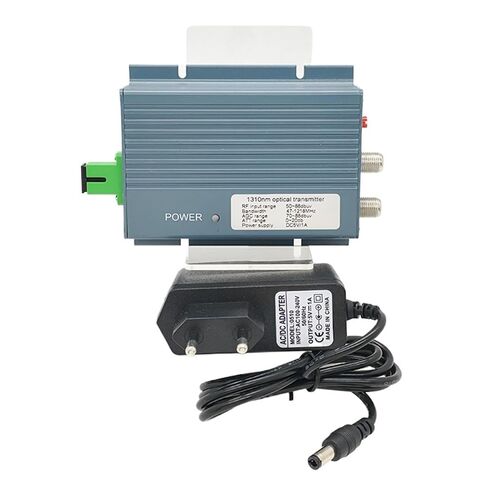 جهاز إرسال ليزر صغير FTTH/CATV 2RF 10mW 47-1218MHz AGC، معدات ألياف بصرية عالية الثبات ومنخفضة الضوضاء (1310nm EU) in Kuwait